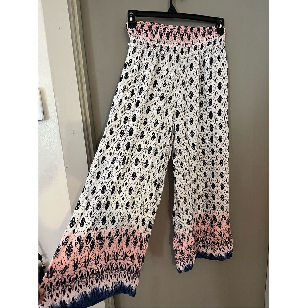 Ocean Drive Bohemian Print Flare Pants size small